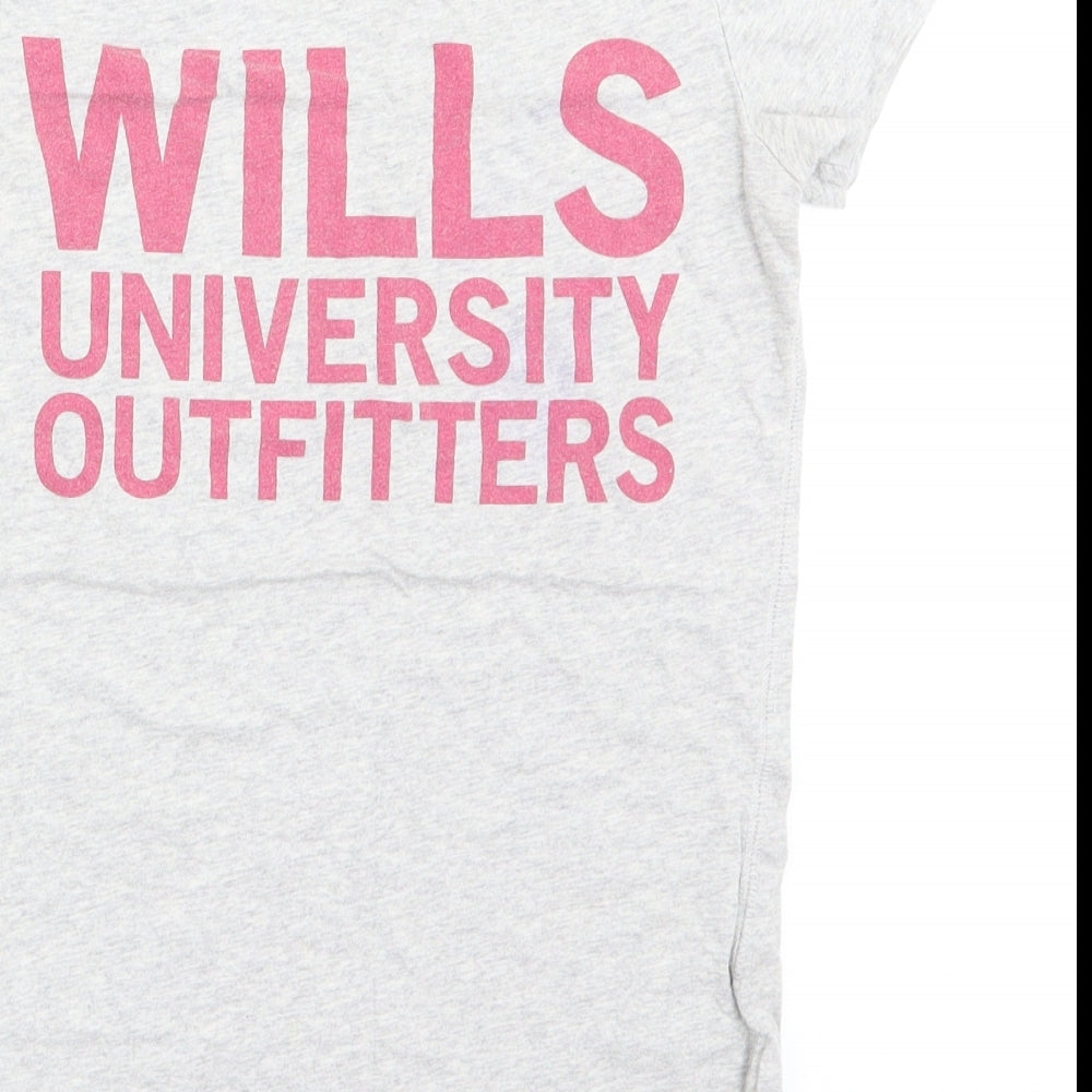 Jack Wills Womens Grey   Basic T-Shirt Size 8