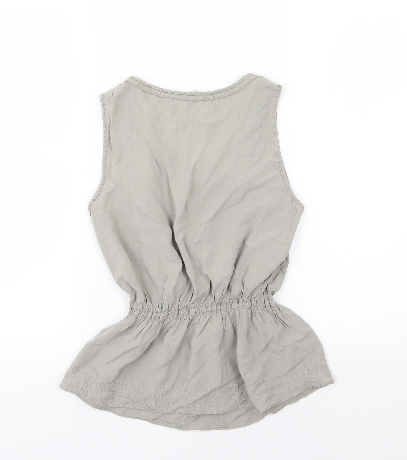 Womens UK Size S Max Studio Grey Basic Blouse
