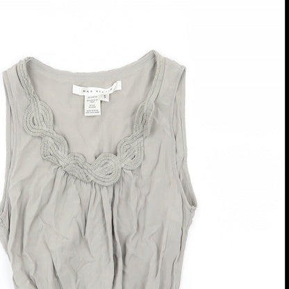 Womens UK Size S Max Studio Grey Basic Blouse