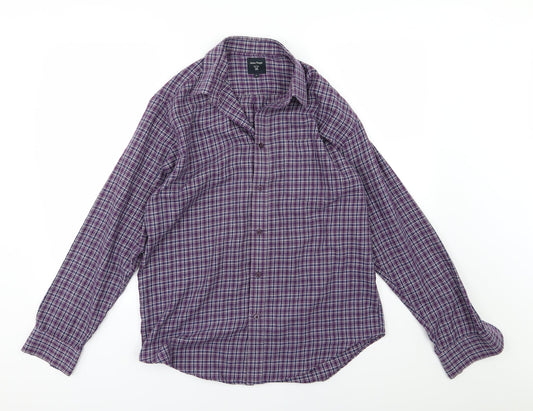 Mens UK Size M EWM Purple  Button-Up Long Sleeve Casual Shirt