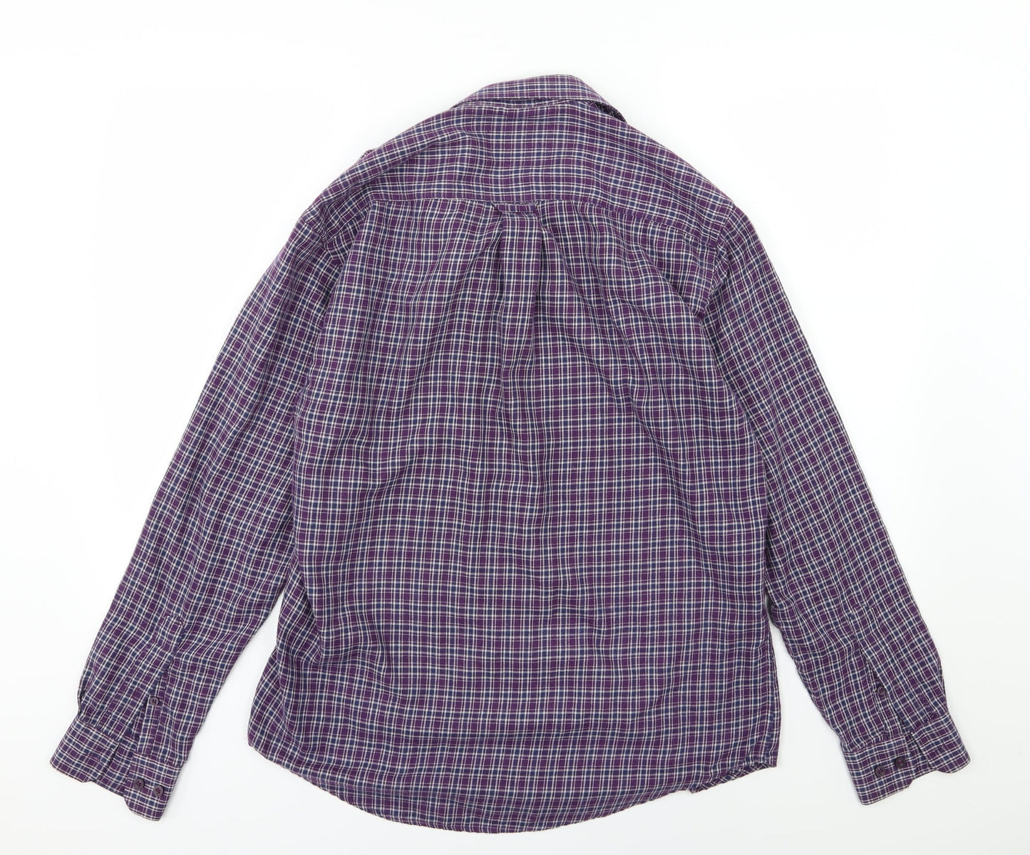 Mens UK Size M EWM Purple  Button-Up Long Sleeve Casual Shirt