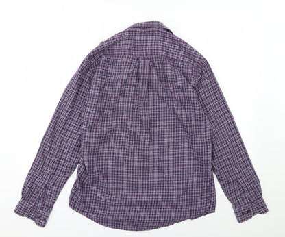 Mens UK Size M EWM Purple  Button-Up Long Sleeve Casual Shirt
