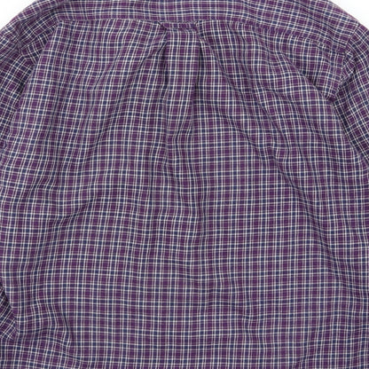 Mens UK Size M EWM Purple  Button-Up Long Sleeve Casual Shirt