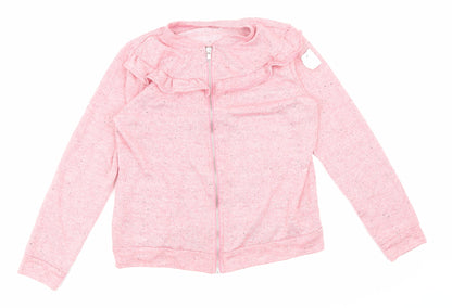 Style Girls Pink   Full Zip Hoodie Size M