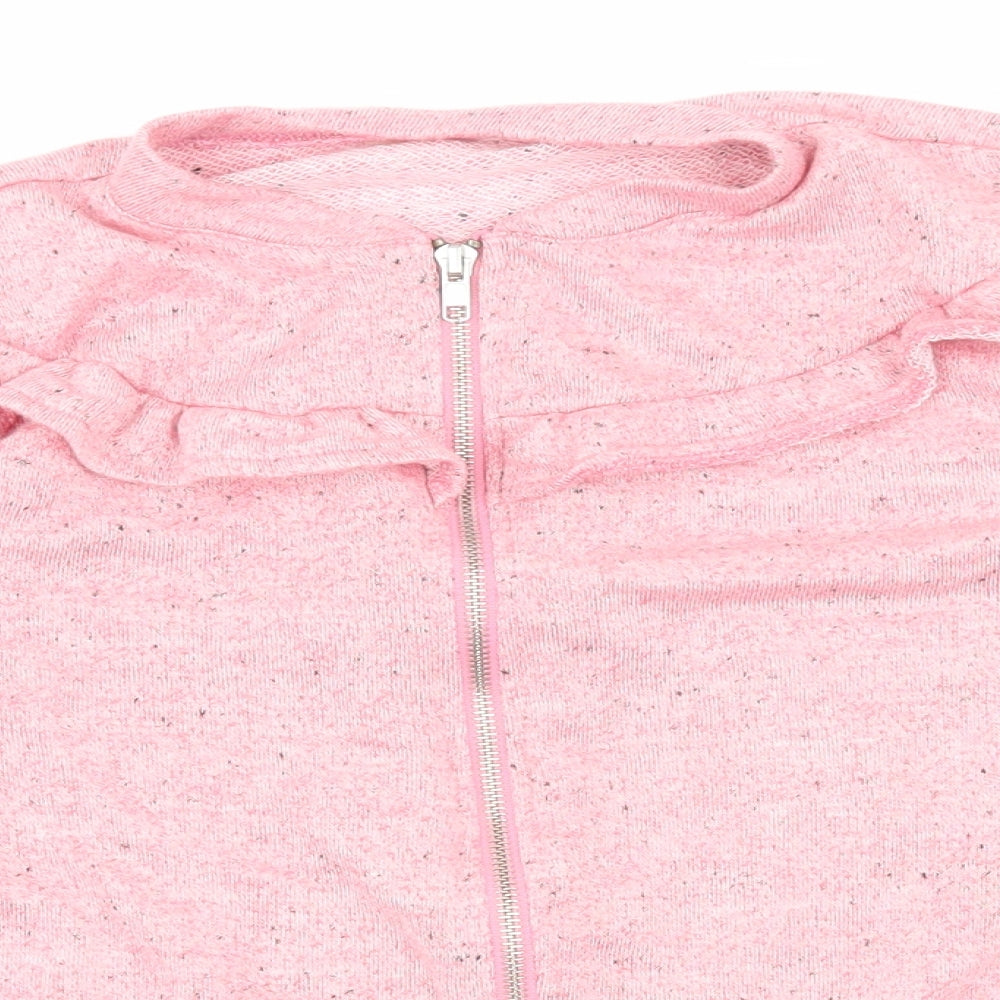 Style Girls Pink   Full Zip Hoodie Size M