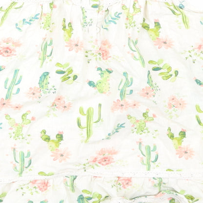 mantanay  Beige Floral  Skater Dress  Size 12-18 Months