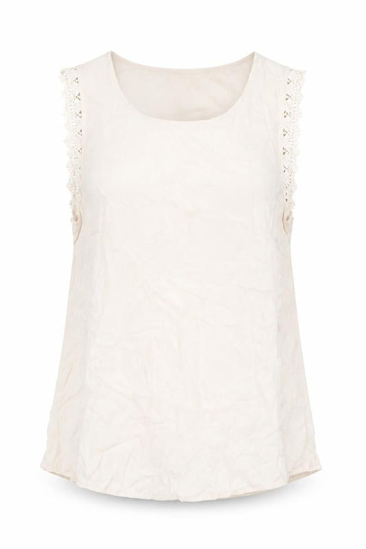 Vero Moda Womens Beige   Basic Blouse Size 8