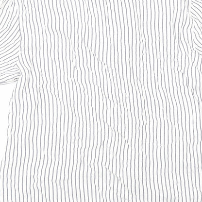 F&F Womens Blue Striped  Basic Button-Up Size 12