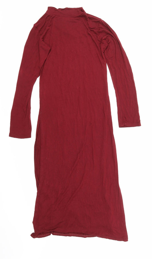 ok Womens Red   Pencil Dress  Size 8  - Split Sides