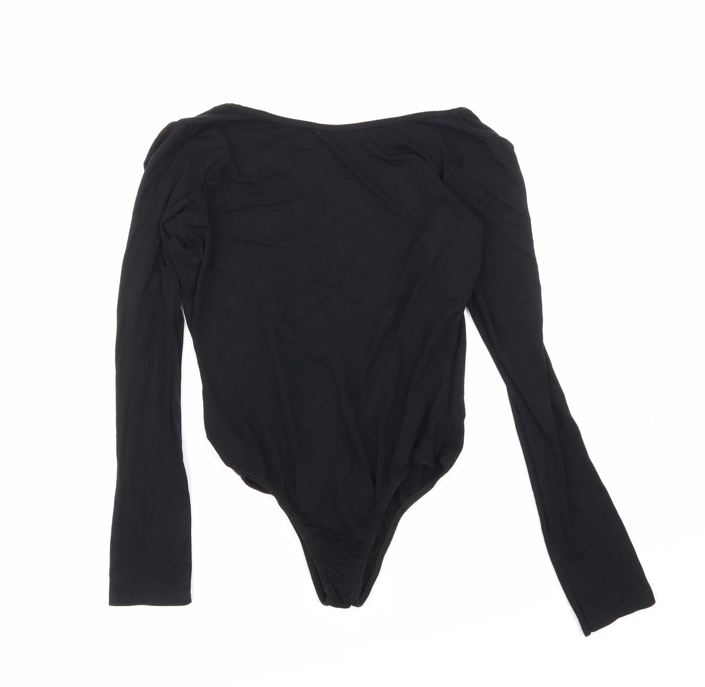 Missguided Womens Black   Bodysuit One-Piece Size 8  - Open Back