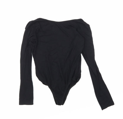 Missguided Womens Black   Bodysuit One-Piece Size 8  - Open Back