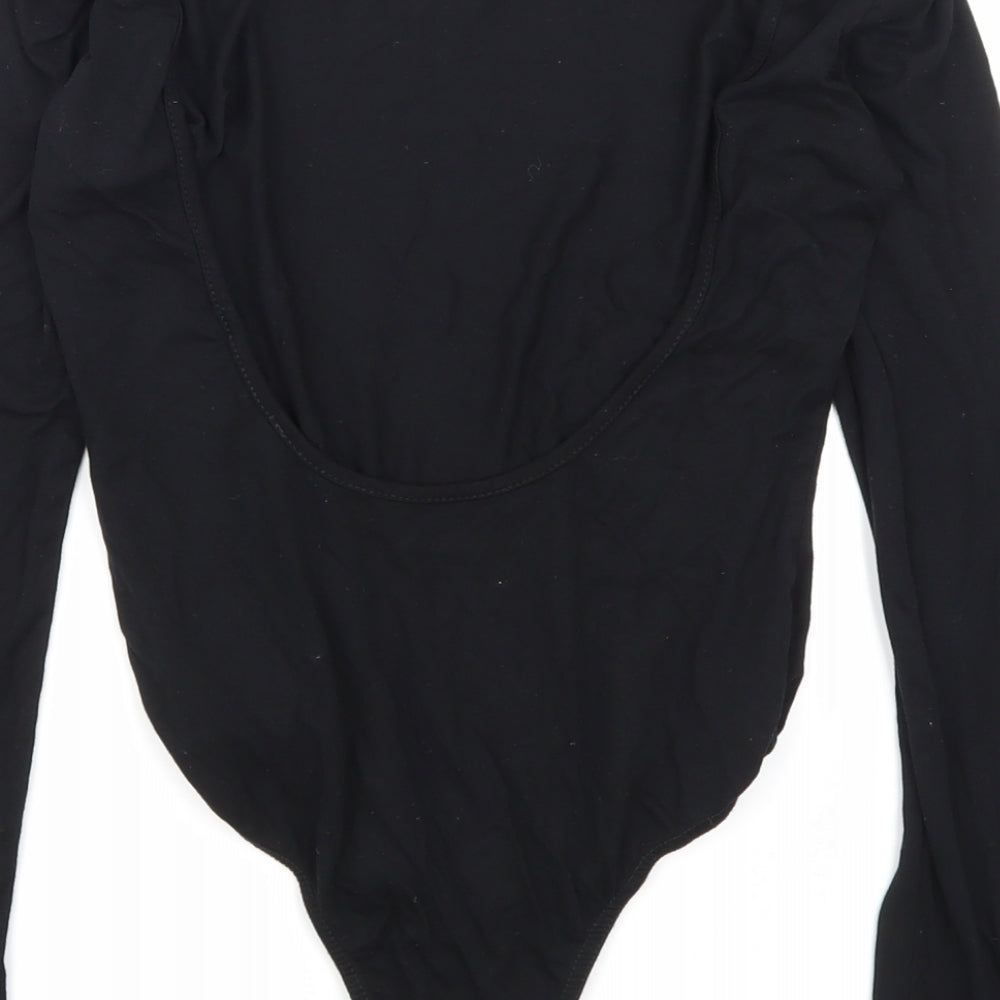 Missguided Womens Black   Bodysuit One-Piece Size 8  - Open Back