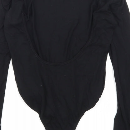 Missguided Womens Black   Bodysuit One-Piece Size 8  - Open Back