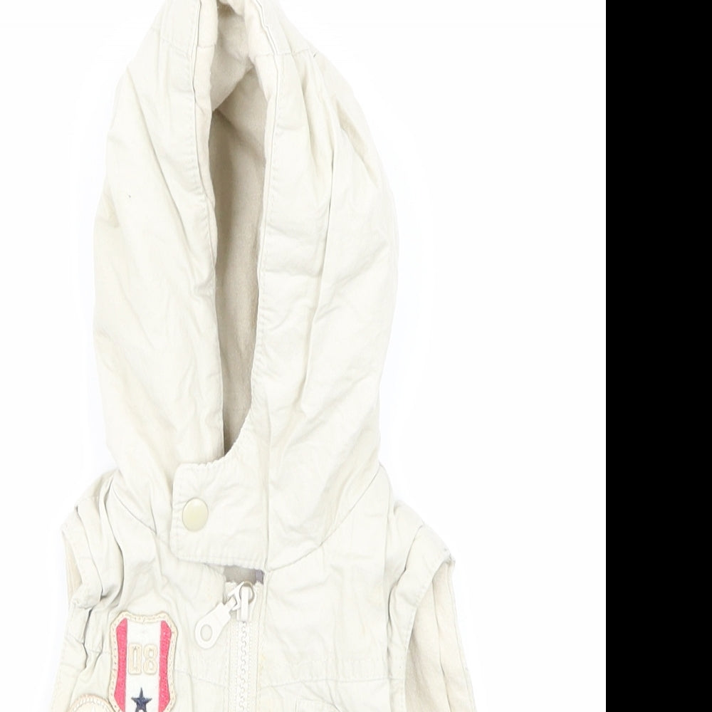 Pequilino Boys Beige   Gilet Jacket Size 6-9 Months