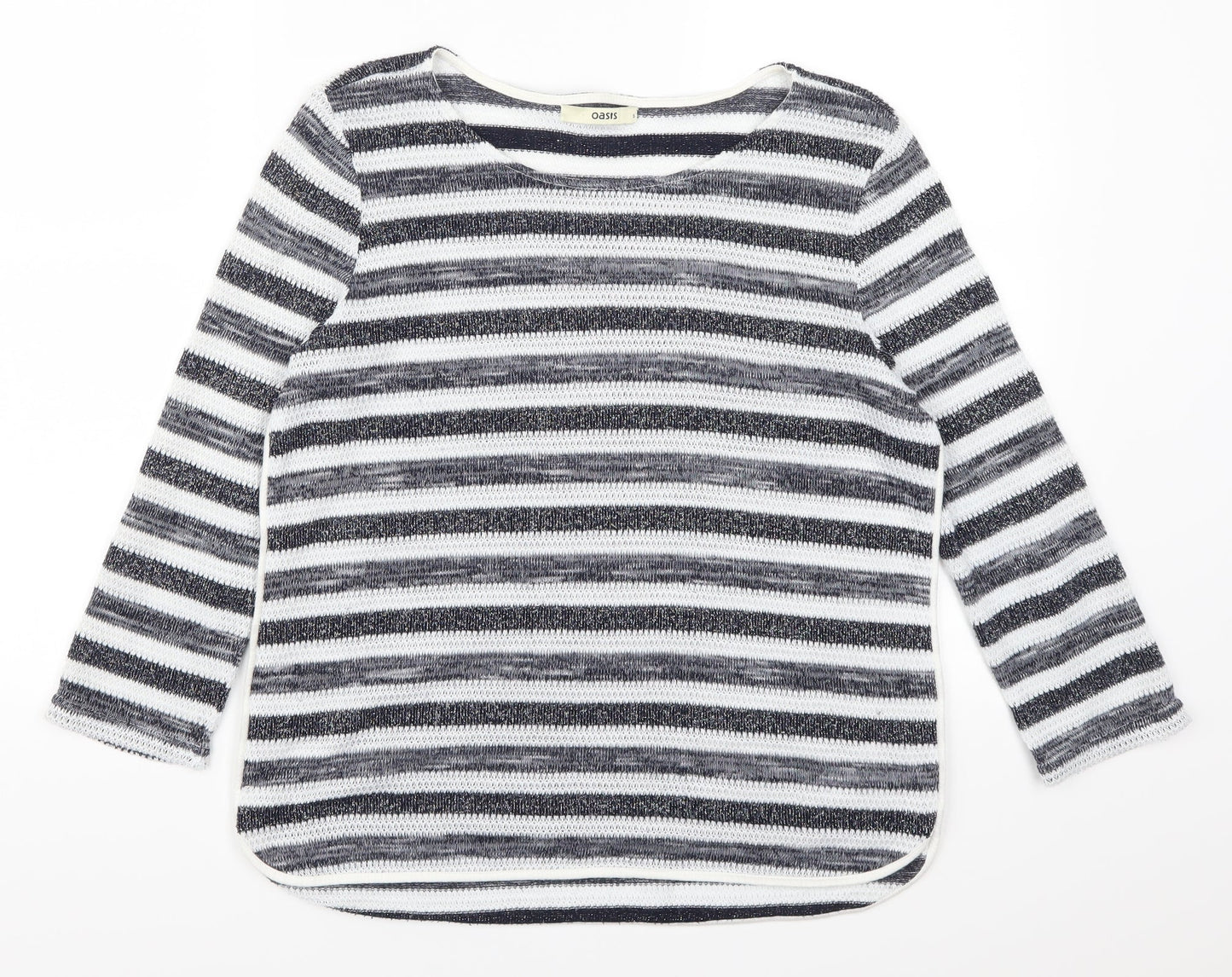 Oasis Womens Blue Striped  Pullover Jumper Size S