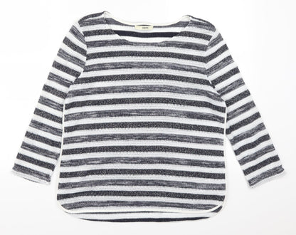 Oasis Womens Blue Striped  Pullover Jumper Size S