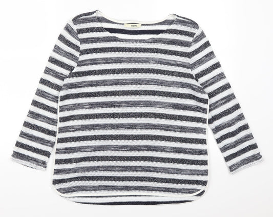 Oasis Womens Blue Striped  Pullover Jumper Size S