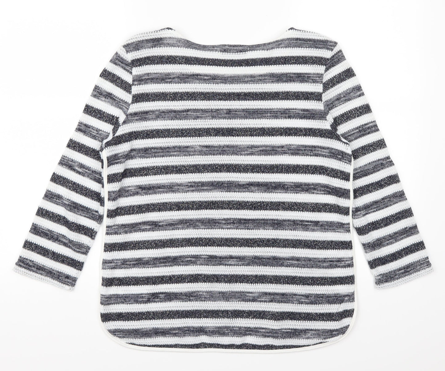 Oasis Womens Blue Striped  Pullover Jumper Size S