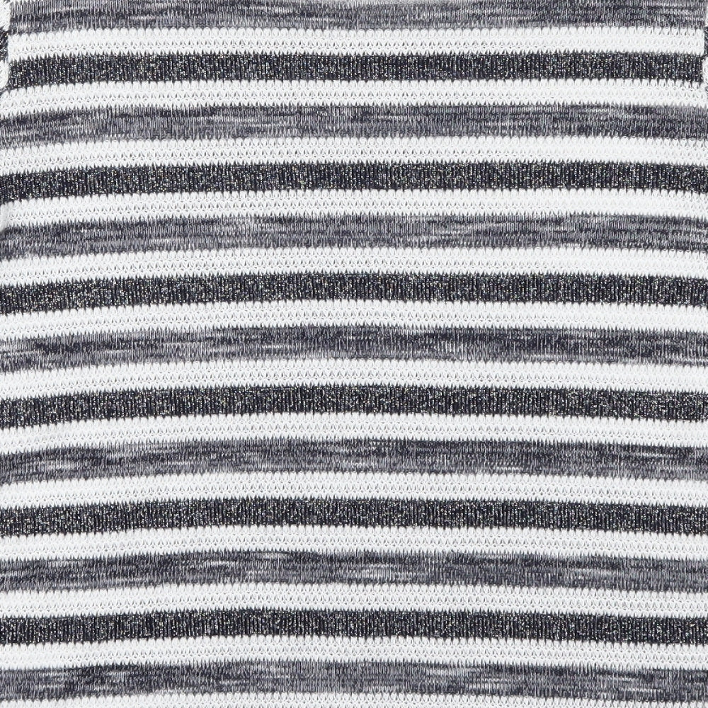 Oasis Womens Blue Striped  Pullover Jumper Size S