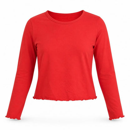 Womens UK Size S H&M Red Cropped T-Shirt