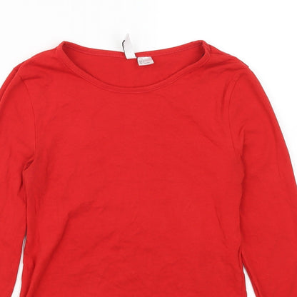 Womens UK Size S H&M Red Cropped T-Shirt
