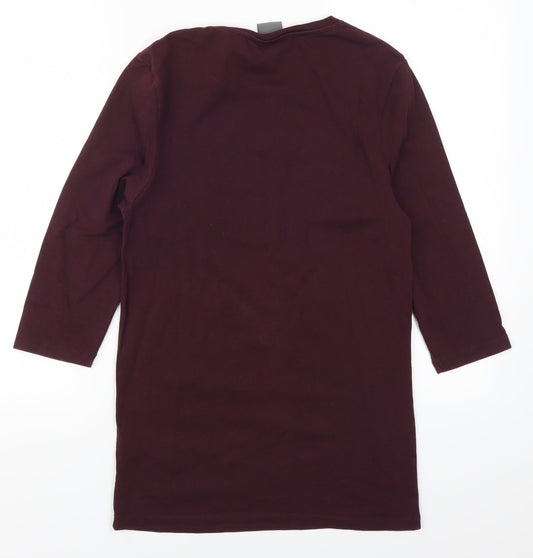 Womens UK Size S ASOS Purple Basic T-Shirt