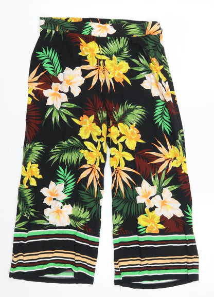 George Womens Multicoloured Floral  Cropped Trousers Size 8 L20 in