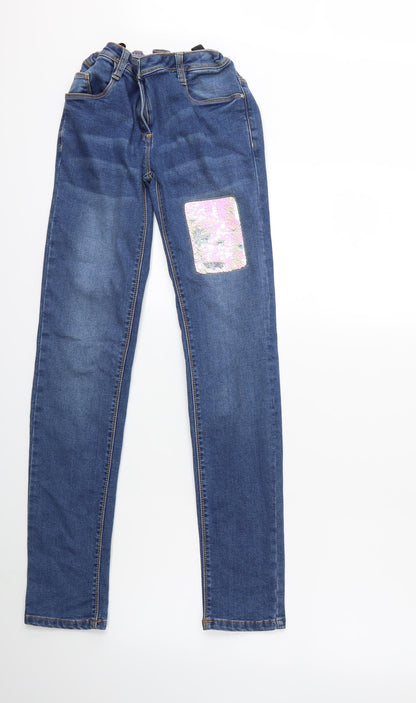 Nutmeg Girls Blue  Denim Skinny Jeans Size 13-14 Years