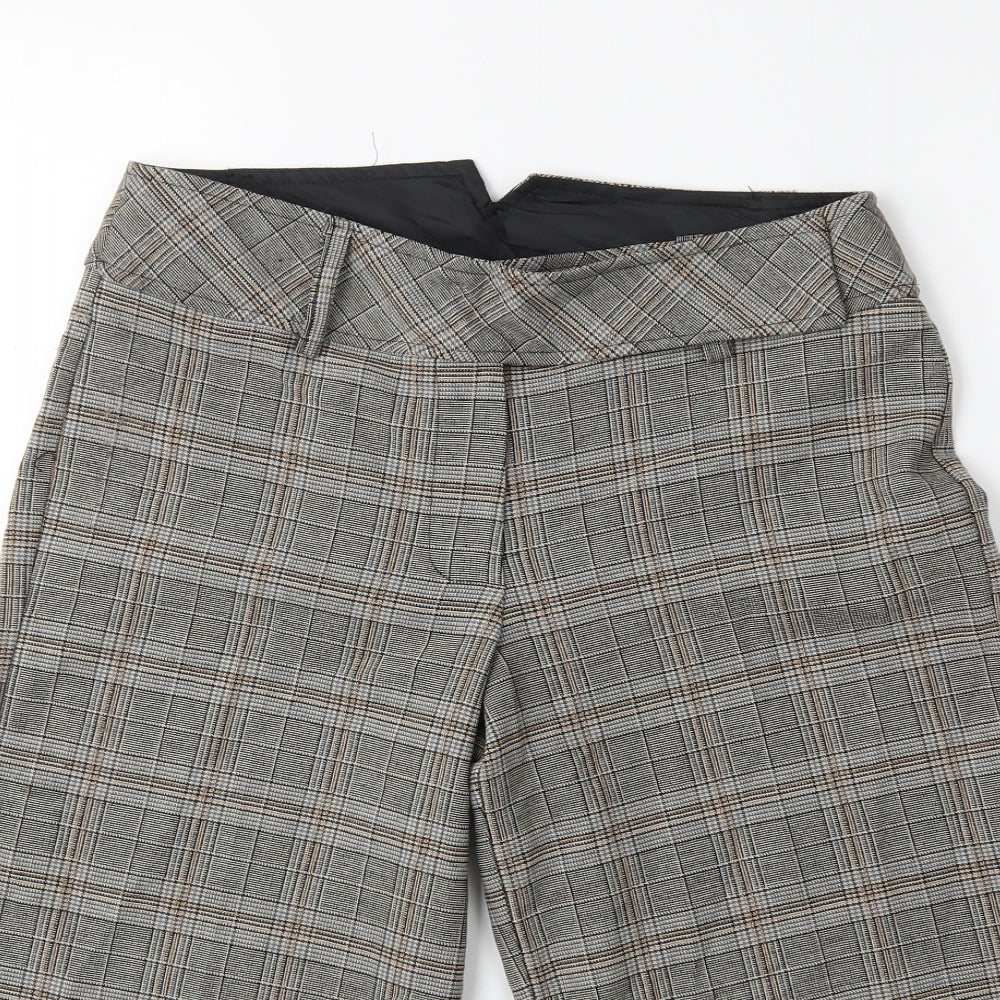 Womens UK Size 8 Preworn Regular Fit Cropped Grey Trousers