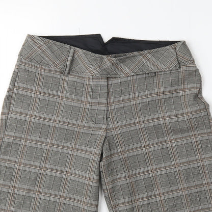 Womens UK Size 8 Preworn Regular Fit Cropped Grey Trousers