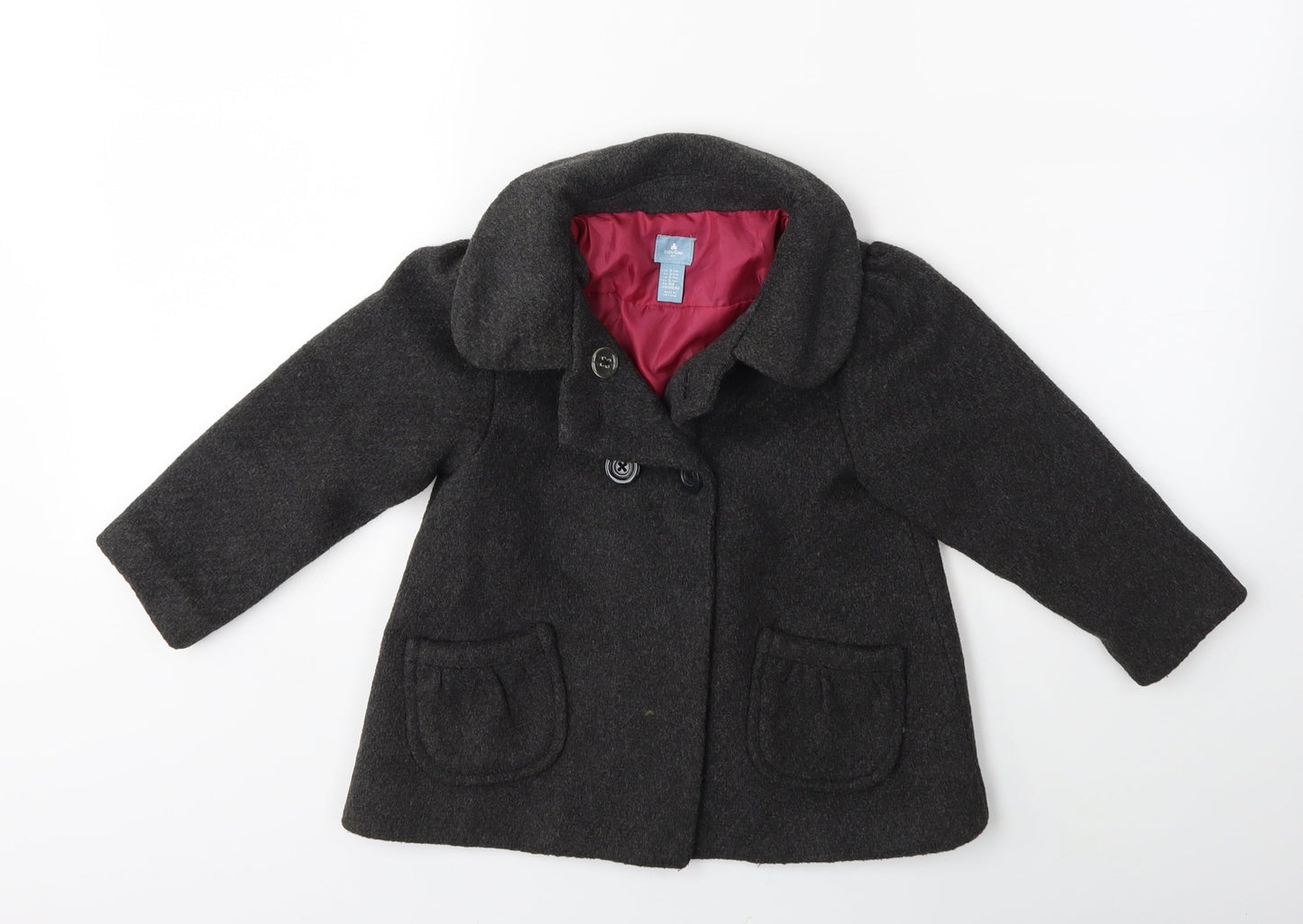 Gap Girls Grey   Overcoat Coat Size 3 Years