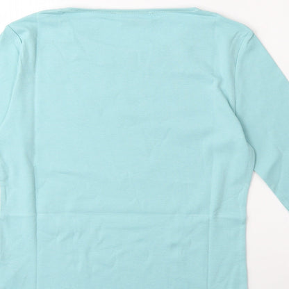 Womens UK Size 10 Afibel Green Basic T-Shirt