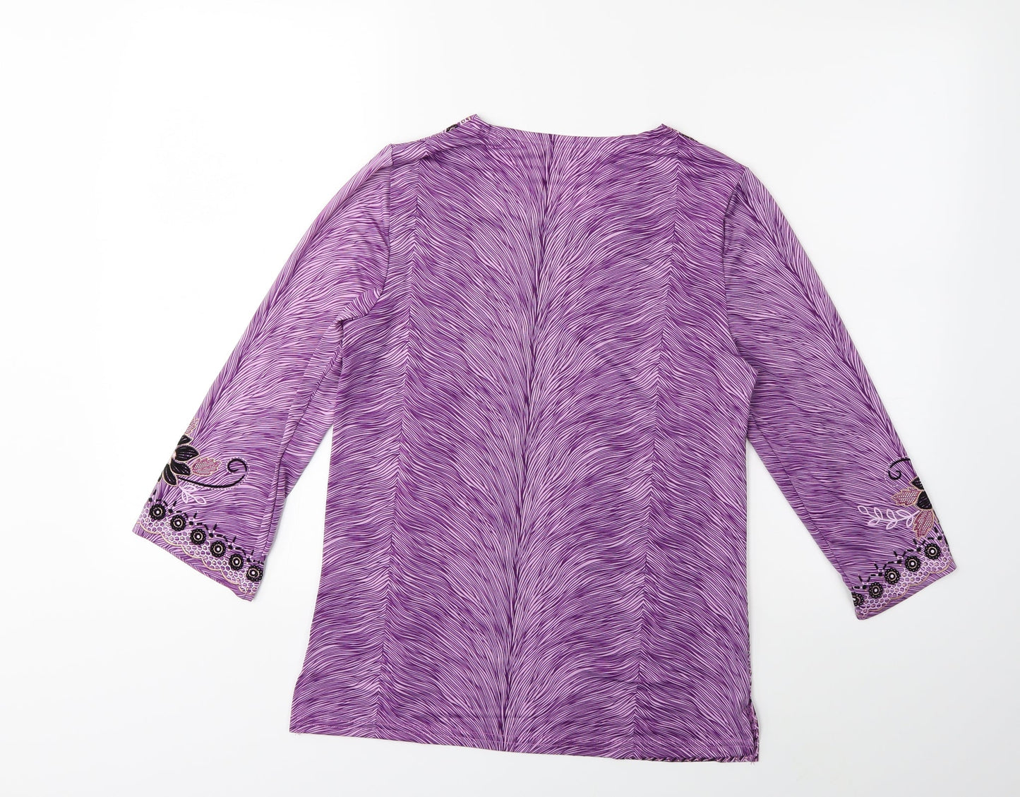 Womens UK Size 8 Preworn Purple Basic T-Shirt