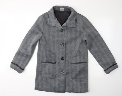 Womens UK Size S Anne De Lancay Black Overcoat