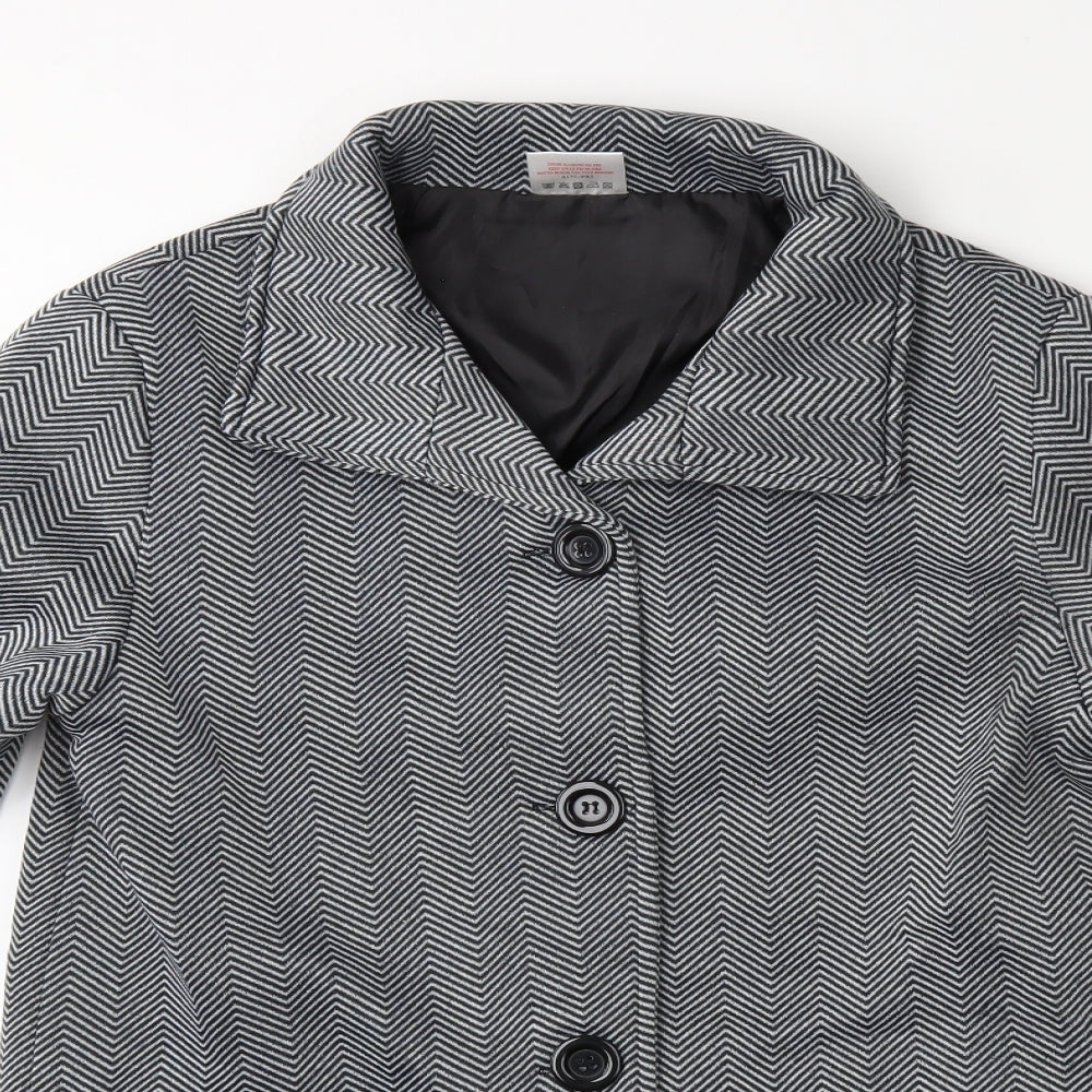 Womens UK Size S Anne De Lancay Black Overcoat