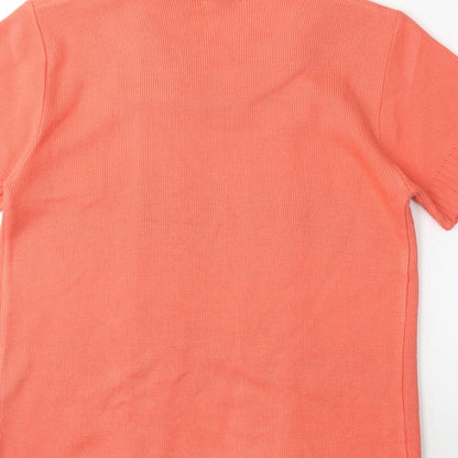 Lady Ice Womens Orange  Knit Cardigan Jumper Size S
