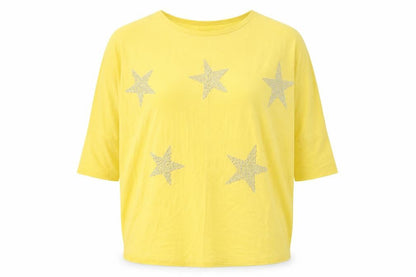MISSUMI Womens Yellow   Basic T-Shirt One Size
