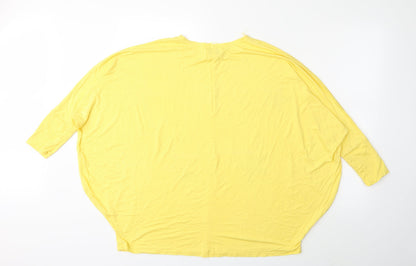 MISSUMI Womens Yellow   Basic T-Shirt One Size