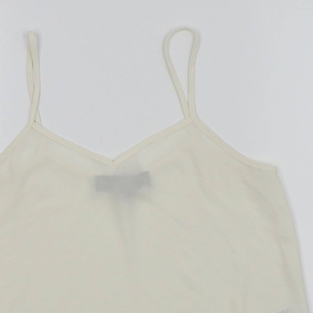 Womens UK Size 6 Topshop White Camisole Tank