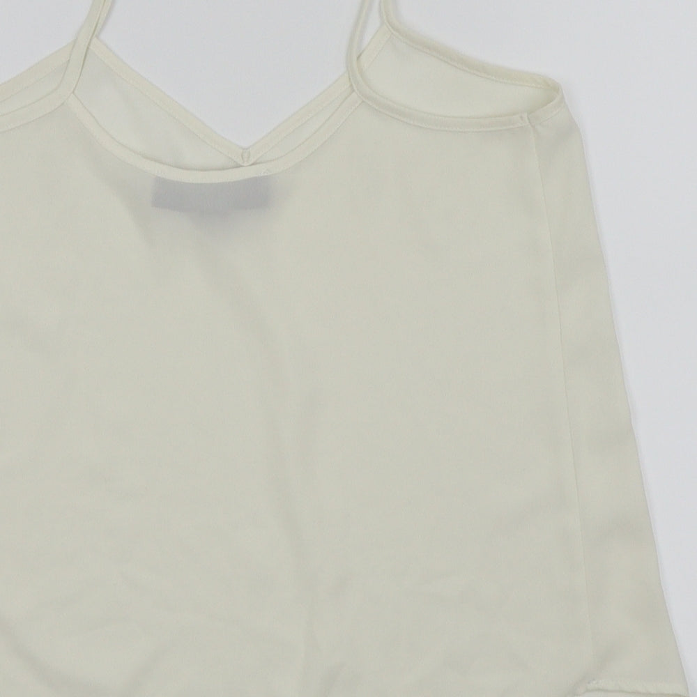 Womens UK Size 6 Topshop White Camisole Tank
