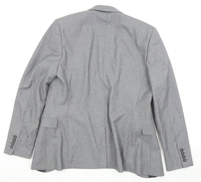 Topman Mens Grey   Jacket Suit Jacket Size 38