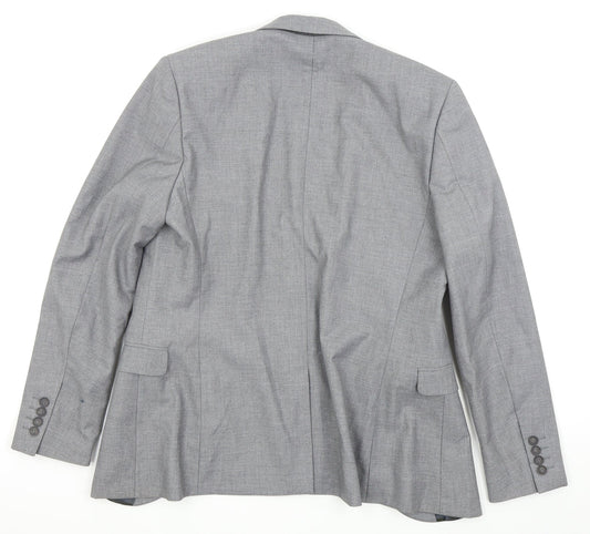Topman Mens Grey   Jacket Suit Jacket Size 38