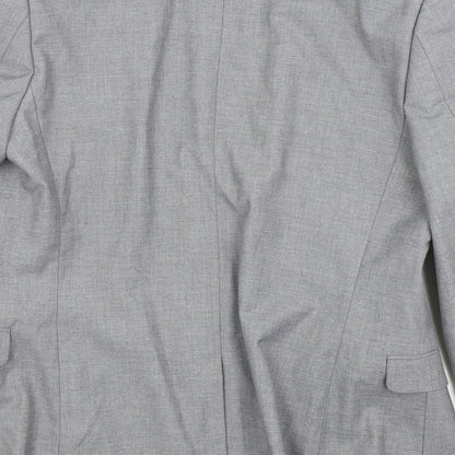 Topman Mens Grey   Jacket Suit Jacket Size 38