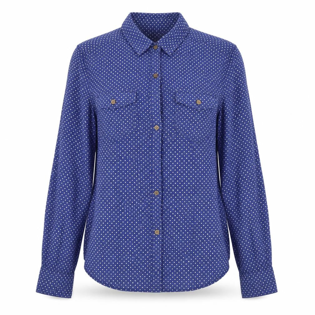Womens UK Size 8 Divided by H&M Blue Basic Button-Up