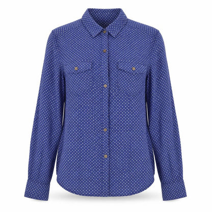 Womens UK Size 8 Divided by H&M Blue Basic Button-Up