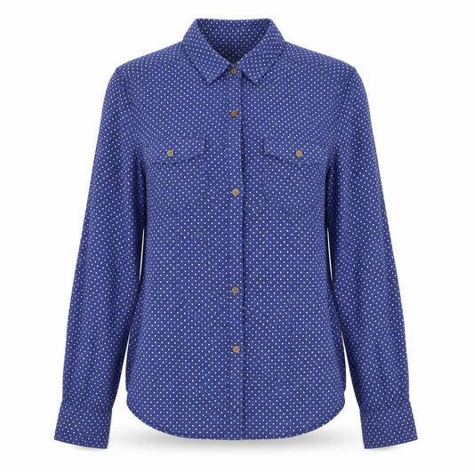 Womens UK Size 8 Divided by H&M Blue Basic Button-Up