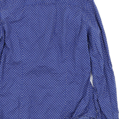 Womens UK Size 8 Divided by H&M Blue Basic Button-Up