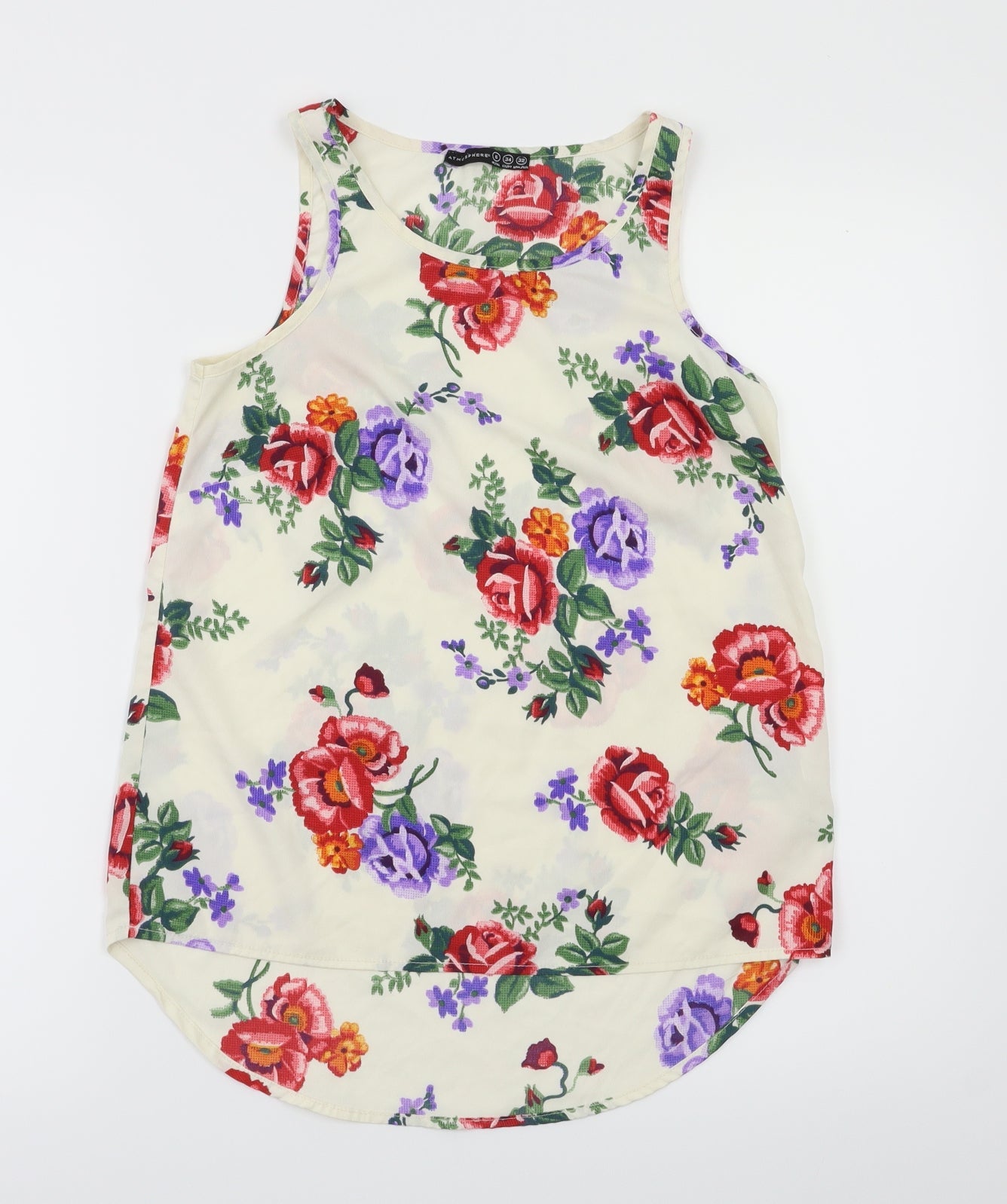 primark  Womens White Floral  Basic Blouse Size 6