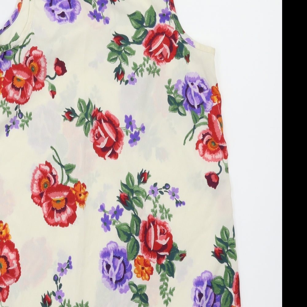 primark  Womens White Floral  Basic Blouse Size 6