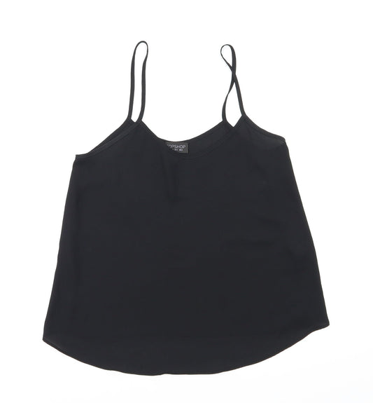 Womens UK Size 6 Topshop Black Basic T-Shirt
